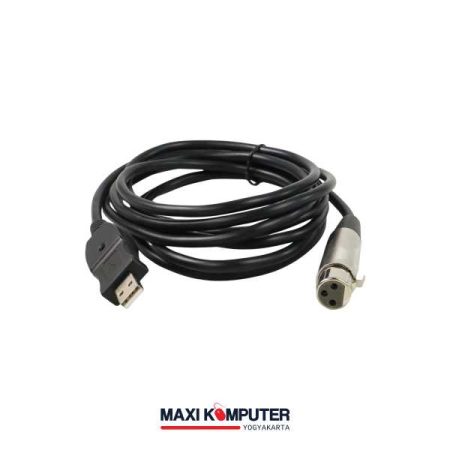 AY12 USB 2.0 to XLR Microphone Studio Connector Adapter Cable Kabel Audio - 2.8M