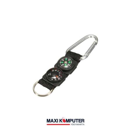 Mayitr SF6244 3In1 Compass Thermometer Carabiner Key Ring Gantungan Kunci