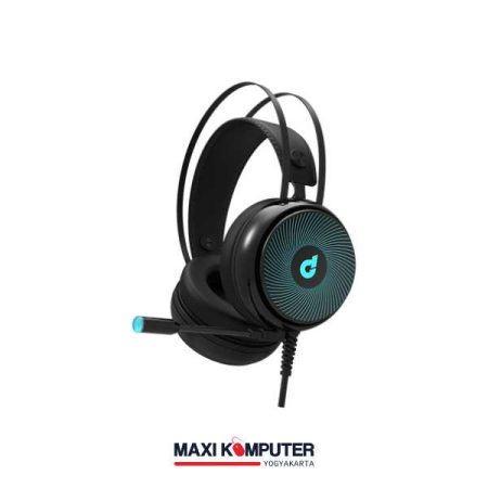 dbE GM150 50mm RGB Light Leather Pad 3.5mm Over-Ear Gaming Headset