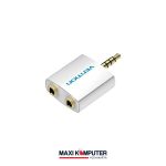 Vention TRS 3.5mm Male to 2 x 3.5mm Female Metal Silver Audio Splitter Adapter