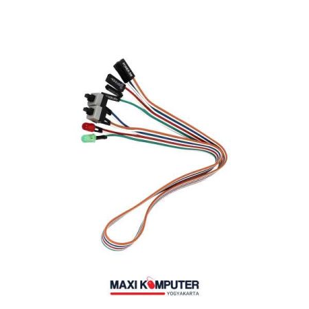 1 Set Power Reset LED Case Front Panel Cable Kabel Casing PC