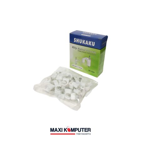 Shukaku 7mm 50Pcs Cable Clips Klem Kabel Paku Beton