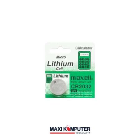 Maxell CR2032 CR 2032 3V Micro Lithium Cell Battery Baterai CMOS Kancing - 1 Pcs