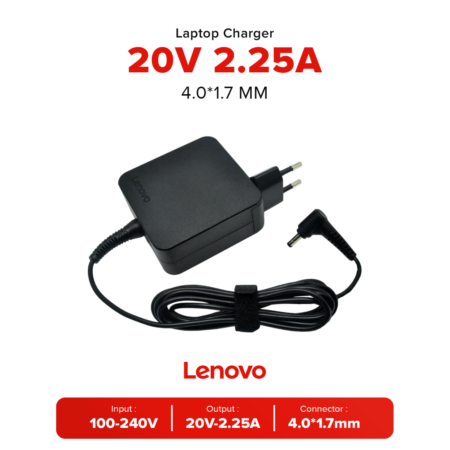 Charger Laptop Lenovo 20V 2.25A 45W 4.0*1.7mm